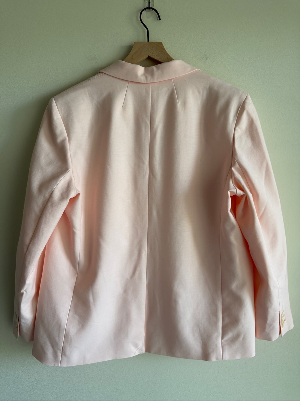 J.Crew Gamine Scallop-Trim Blazer Gramercy Linen Blend Pink Size L NWT - Picture 5 of 14
